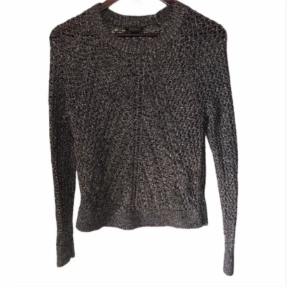 Lucky Brand Grey Metallic Knit Sweater